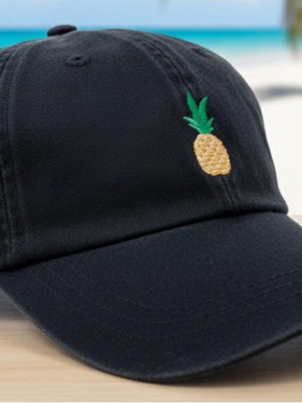 SpongeBob SquarePants Black Cap with Pineapple Embroidery